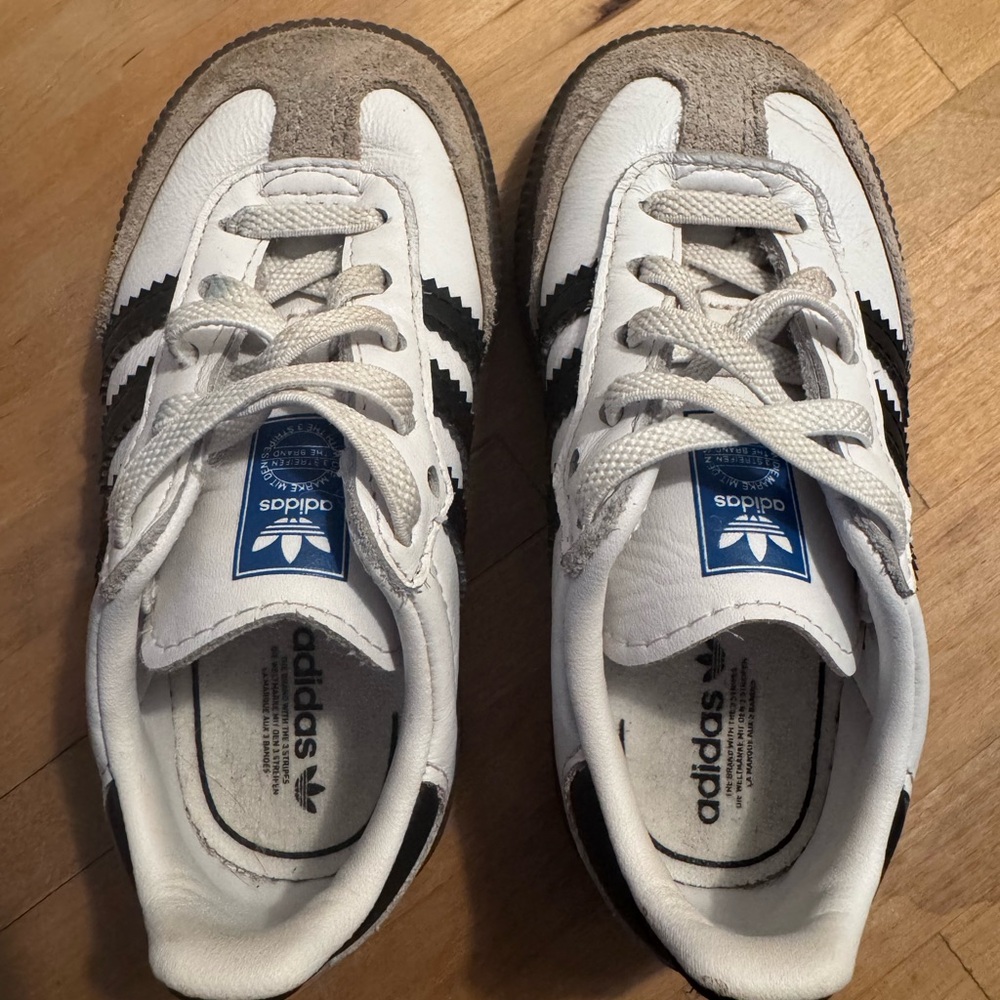 adidas Kids White Black Sneakers